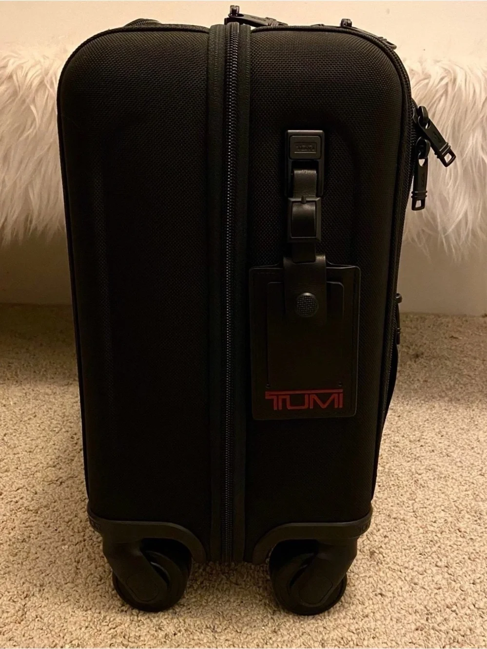 Tumi Black Rolling Business Carry-On with Telescoping Handle